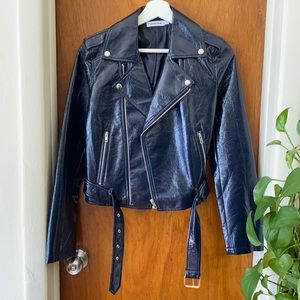 Stelen glossy jacket in Navy size small